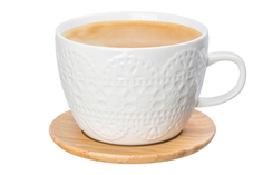 Чашка для капучино и кофе латте 500 мл 14х11,2х8 см "Кружево" дер. подставка Elan Gallery