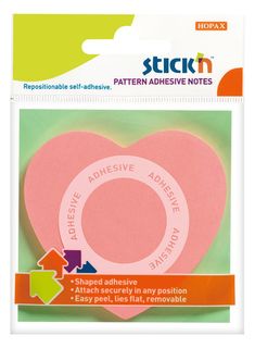 Stickn Click Самоклеящиеся бумаги для заметок 50 Stickn Click вырубной, неон розовый