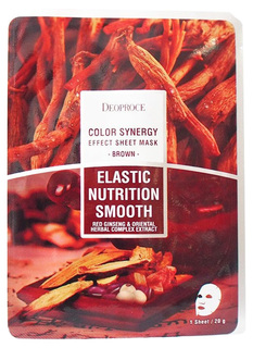 Маска для лица Deoproce Color Synergy Effect Sheet Mask Brown 20 г