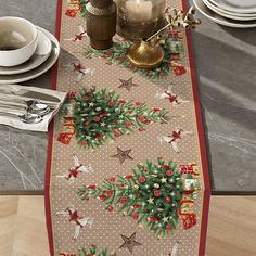 Дорожка на стол из рогожки "Всё себе", Волшебная ночь, 50 х 145