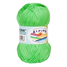 Пряжа Alpina Xenia, 100% мерсеризованный хлопок, 10*50 г, 240 м+-10 м, №082, ярко-зеленый