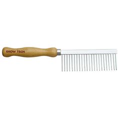 Расческа для животных Show Tech PRO Wooden Comb, 24 см, с зубчиками 3,2 мм, частота 4 мм