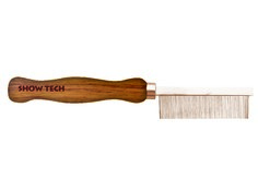 Расческа для домашних животных Show Tech Fine с деревянной ручкой, 18 см