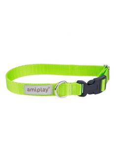 Ошейник для собак регулируемый AmiPlay Samba S, 20-35/1.5 см, зеленый