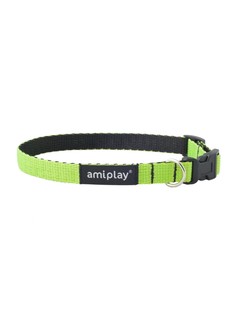 Ошейник для собак повседневный Amiplay , Twist S 20-35/1 см, зеленый