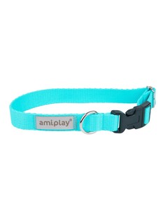 Ошейник для собак повседневный Amiplay , Samba S, 20-35/1.5 см, бирюзовый