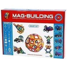 Магнитный конструктор Mag-Building 200 деталей, колеса и карусель