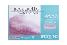 Блок для акварели "Artistico Traditional White", сатин, 30,5x45,5 см, 20 листов Fabriano