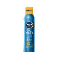 Солнцезащитный сухой спрей Nivea "Защита и лёгкость", SPF 50, 200 мл