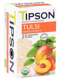 Чай Tipson ТУЛАСИ "Органические манго с персиком", 25 саше
