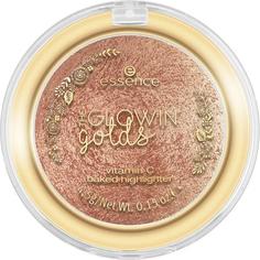 Запеченный хайлайтер essence - The glowin golds с витамином С т.01