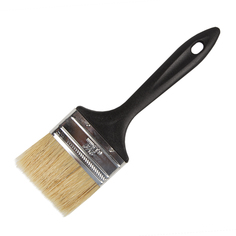 Кисть плоская №2,5/63 мм натур. Щетина, пласт.ручка KRAFOR 003-0025 No Brand