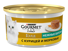 Консервы для кошек Gourmet Gold, курица, овощи, 85г