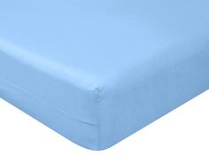 Простыня на резинке поплин "АРТ Дизайн" Византия - голубой 200х200