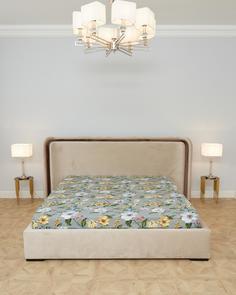 Простыня обычная "Всё себе" поплин; Цветочный сад Евро