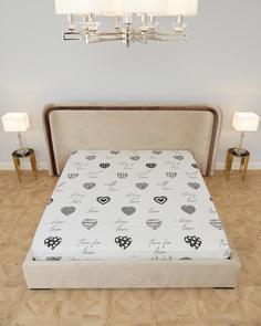 Простыня обычная "Всё себе" поплин; Влечение 1.5 спальный