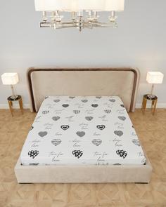 Простыня на резинке поплин "Всё себе" Влечение 140х200