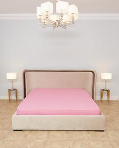 Простыня обычная бязь"Всё себе" Розовый кристалл Евро