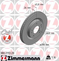 Тормозной диск ZIMMERMANN 380.2113.20