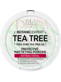 Пудра для лица Eveline Botanic Expert тон 001 transparent/прозр. матир.антибакт. 3в1, 9г