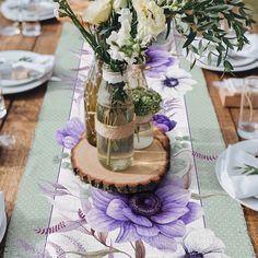 Дорожка на стол из рогожки "Все себе" Виолет, 50 х 145