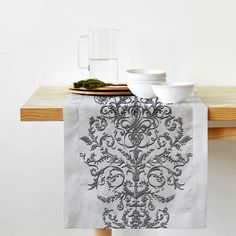 Дорожка на стол из рогожки "Все себе" Филигрань, 50 х 145