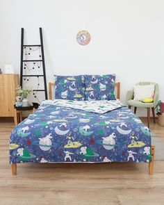 Детское постельное белье Всё себе из поплина Макрокосм 1.5-спальное наволочки 70х70