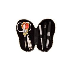 Маникюрный набор Mertz Manicure, 5 пр., футляр кожаный, чёрный A7006RF
