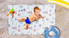 Пляжное покрывало Детское 90х140см Сирень