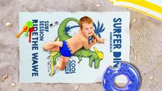 Пляжное покрывало Детское 90х140см Сирень