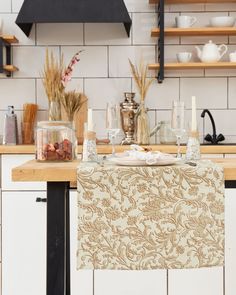 Дорожка на стол, рогожка "Всё себе" Пепита 50х145