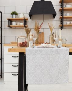 Дорожка на стол, рогожка "Всё себе" Девиз 50х145