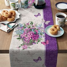 Дорожка на стол из рогожки "Всё себе" Прованс 50х145