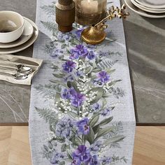 Дорожка на стол из рогожки "Все себе" Давалллия, 50 х 145