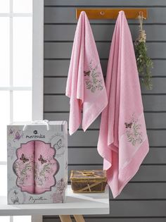Полотенце Oran Merzuka Papillon Цвет: Розовый (50х90 см,70х140 см)