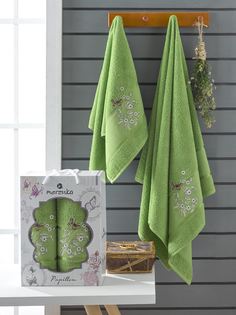 Полотенце Oran Merzuka Papillon Цвет: Зелёный (50х90 см,70х140 см)