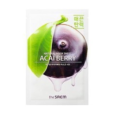 Маска тканевая N с экстрактом ягод асаи Natural Acai Berry Mask Sheet 21мл The Saem