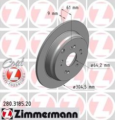Тормозной диск ZIMMERMANN 280.3185.20