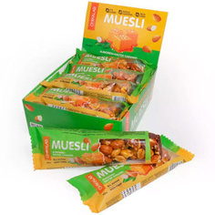 Мюсли батончик CHIKALAB Muesli "Миндаль-солёная карамель" (коробка, 12 штук по 40 гр)