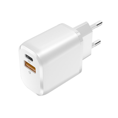 Сетевое зарядное устройство Olmio 20W, USBx2, 3A, QC3.0, Type-C PD, white