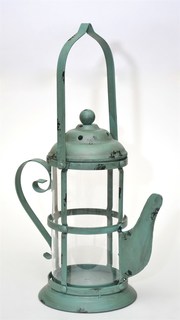 Подсвечник кофейник(зеленый) ДомРан A40045/2