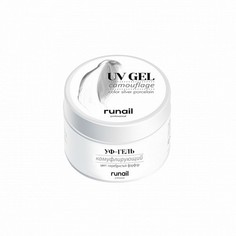UV-гель RuNail серебристый фарфор, 15 г