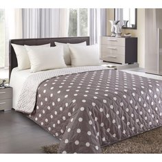 Покрывало стеганное 140х210 см перкаль Элис кофе Текс-Дизайн