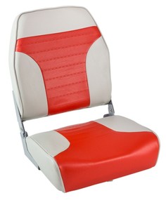 Кресло ECONOMY складное мягкое с высокой спинкой серый/красный Springfield