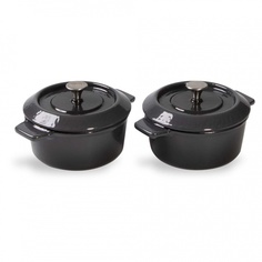 Мини-кастрюля с крышкой, IRON WOLL набор 2 шт., чугун, арт. 110CI-030