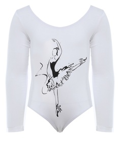 Купальник гимнастический Sweet Berry 443848 цв.белый р.146