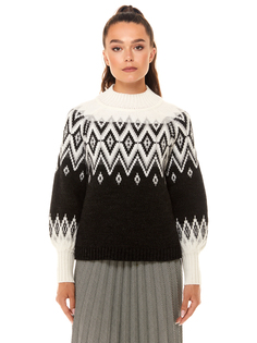 Джемпер женский Scandica Zigzag серый 42