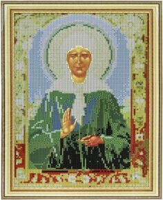 Алмазная мозаика, 30*40 см, 787 "Икона Св. Матрона Московская" No Brand