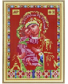Алмазная мозаика, 30*40 см, 045 "Икона Пр. Богородица Владимирская" No Brand