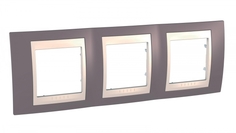 Рамка Schneider Electric Unica 4-ая горизонтальная Хамелеон Лиловый/Бежевая